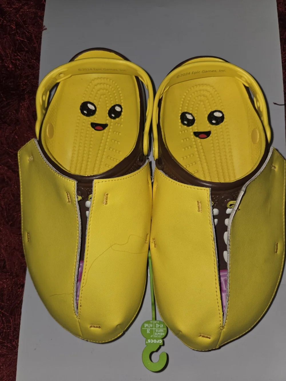 Crocs X Fortnite Classic Clog Peely Lemon Men's Size 8 Women's Size 10